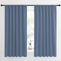 NICETOWN Blackout Curtains for Bedroom, Blackout Curtain Panels, Window Treatment Energy Saving Thermal Insulated Solid Rod Pocket Blackout Drapes/Draperies (Stone Blue, 1 Pair, 62 by 63-inch)