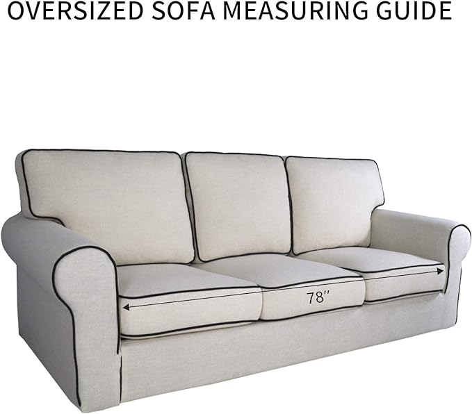 PureFit Reversible Quilted Sofa Cover, Water Resistant Slipcover Furniture Protector, Washable Couch Cover with Non Slip Foam and Elastic Straps for Kids, Pets (X Large, Brown/Beige)