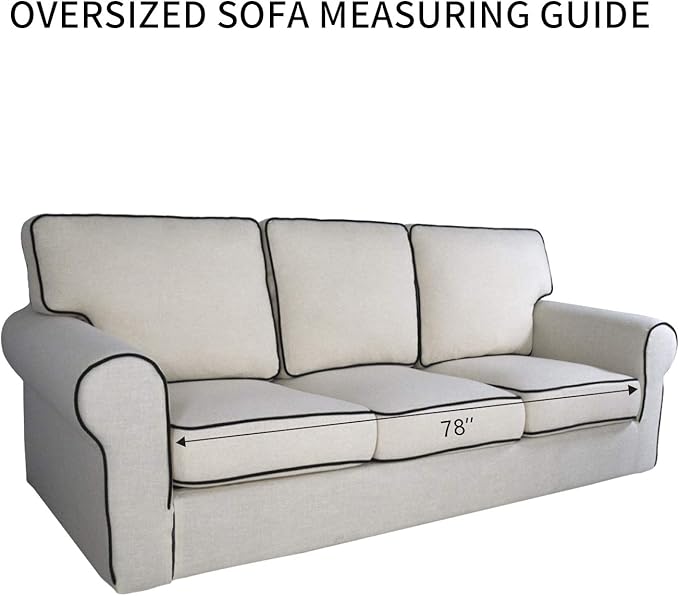 PureFit Super Stretch Sofa Slipcover – Spandex Non Slip Soft Couch Sofa Cover, Washable Furniture Protector with Non Skid Foam and Elastic Bottom for Kids, Pets （Oversized Sofa, Chocolate）