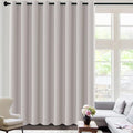 H.VERSAILTEX Blackout Curtains for Sliding Glass Door Room Divider Curtains Noise Reduce Barrier Curtain Panel Portable Window Screen Sliding Partition, W120 x L96 inches/8' Tall by 10' Wide, Stone