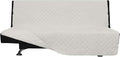 Easy-Going Futon Sofa Slipcover - Reversible Armless Couch Cover - Water Resistant - Pets & Kids (Ivory/Ivory)