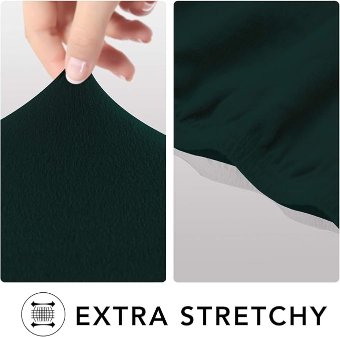 PureFit Super Stretch Sofa Slipcover – Spandex Non Slip Soft Couch Sofa Cover, Washable Furniture Protector with Non Skid Foam and Elastic Bottom for Kids, Pets （Loveseat, Deep Teal）