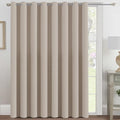 H.VERSAILTEX Blackout Patio Curtains 100 x 84 Inches for Sliding Door Extral Wide Blackout Curtain Panels Thermal Insulated Room Divider - Grommet Top, 7' Tall by 8.5' Wide - Fog