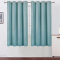 LEMOMO Stone Blue Blackout Curtains 52 x 63 Inch Length/Set of 2 Curtain Panels/Thermal Insulated Room Darkening Curtains for Bedroom and Living Room