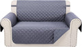 Reversible Loveseat Sofa Covers Couch Cover Furniture Protector(Loveseat,Dark Grey/Dark Grey)