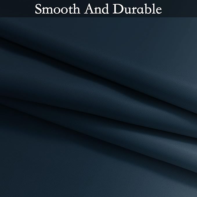 SimpleHome Ombre Room Darkening Curtains for Bedroom, Gradient Navy Blue to Grey White Light Blocking Thermal Insulated Grommet Window Curtains/Drapes for Living Room,2 Panels, 62x96 inches Length