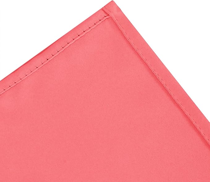 LEMOMO Blackout Curtains 52 x 45 inch Coral Curtains Set of 2 Panels/Thermal Insulated Room Darkening Bedroom Curtains