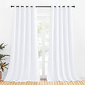 NICETOWN Draperies Curtains Panels, Blocking Out 50% Sunlight Window Treatment Curtains, Grommet Top Small Window Drapes for Bedroom (2 Panels, 70 by 95, White)