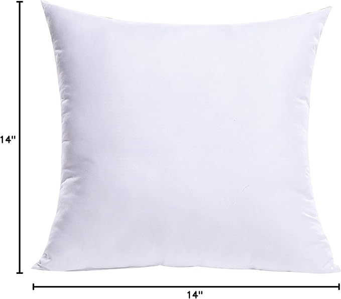 MIULEE Throw Pillow Insert Premium Pillow Stuffer Sham Square for Decorative Cushion Bed Couch Sofa 14x14 Inch