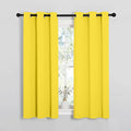 NICETOWN Window Curtain Panels, Thermal Insulated Solid Grommet Draperies/Drapes for Basement (Bright Yellow, 1 Pair, 34 by 54-inch)