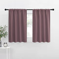 NICETOWN Kitchen Curtains, Short Blackout Curtains & Drapes, Small Window Draperies for Dining Room, Cupboard (Dry Rose, 42" W by 36" L, Set of 2)