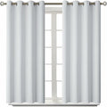BGment Room Darkening Curtains 45 Inches Long - Grommet Thermal Insulated Drapes Window Treatment Curtains for Bedroom, 2 Panels, 52 x 45 Inch, Greyish White