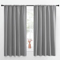NICETOWN Blackout Curtain Panels for Window - Energy Efficient & Noise Reducing Thermal Insulated Rod Pocket Blackout Drapes/Draperies for Living Room (Silver Grey, 2 Panels, W52 inches x L63 inches)