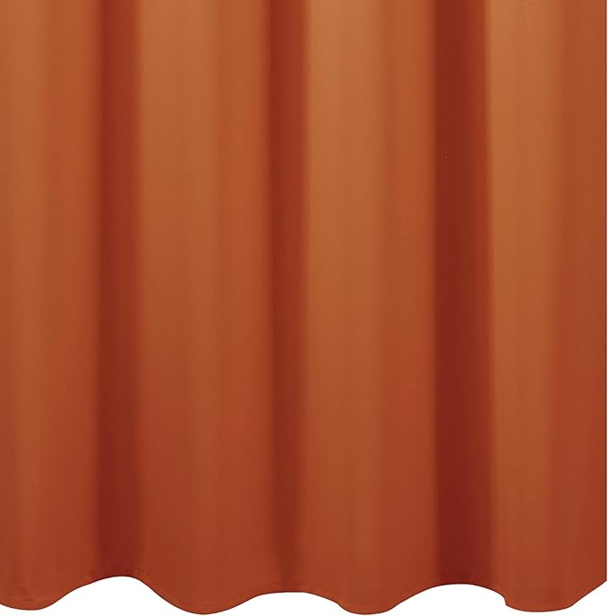 LEMOMO Orange Blackout Curtains 38 x 63 Inch Length/Set of 2 Curtain Panels/Thermal Insulated Room Darkening Blackout Curtains for Bedroom