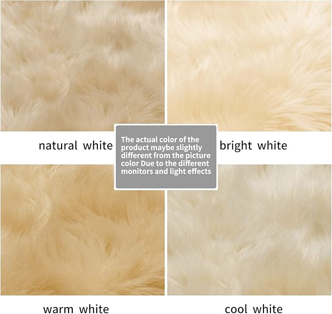 Faux Fur Rug for Bedroom, Fluffy Runner Rugs Soft Sheepskin Rug Sofa Couch Seat Cushion, 2x6ft Beige Plush Area Rug Shag Rugs Floor Carpets for Nursery Bedside, Cute Shaggy Fuzzy Home Decor