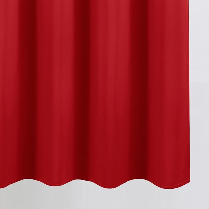 LEMOMO Blackout Curtains 66 x 54 Inch Long Bright Red Curtains Set of 2 Panels Room Darkening Curtains for Bedroom and Living Room