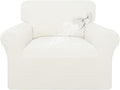 Easy-Going 100% Waterproof Oversized Chair Couch Cover, Dual Waterproof Sofa Cover, Stretch Jacquard Sofa Slipcover, Leakproof Furniture Protector for Kids, Pets, Dog and Cat, Cream