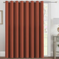 H.VERSAILTEX Blackout Patio Curtains 100 x 96 Inches for Sliding Door Extral Wide Blackout Curtain Panels Thermal Insulated Room Divider - Grommet Top, 8' Tall by 8.5' Wide - Orange