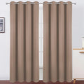 LEMOMO Blackout Curtains 52 x 90 Inch Long Cappuccino Curtains Set of 2 Panels Room Darkening Curtains for Bedroom and Living Room