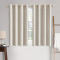 MIULEE Linen Curtains for Bedroom 100% Blackout Thermal Insulated Birch Grommet Room Darkening Curtains & Drapes for Living Room Nursery 52 x 63 Inch (2 Panels)
