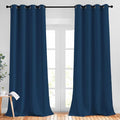 NICETOWN Window Drapes Long Curtains - (52 inches Wide x 108 inches Long, Moroccan Blue, 2 Pieces) Living Room Panels Grommet Top Window Treatment for Hall & Guest Room