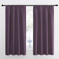 NICETOWN Blackout Curtains for Living Room, Plum, 2 Panels, 42 by 63, Darkening Window Curtain Panels, Easy-Care Solid Thermal Insulated Draperies/Drapes for Daughter Room