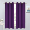 Yakamok Purple Blackout Curtains for Bedroom,Thermal Insulated Blackout Grommet Top Drapes for Living Room,38x54 Inch, 2 Panels