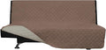 Easy-Going Futon Sofa Slipcover Reversible Sofa Cover Armless Cover Furniture Protector Couch Cover Water Resistant Pets, Kids, Children, Dog, Cat Brown/Beige