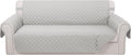 Reversible Sofa Covers Couch Cover Furniture Protector for Dogs Elastic Straps Water Resistant(Sofa,Light Grey/Light Grey)