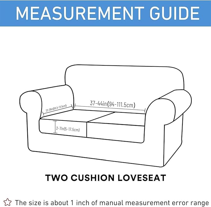 hyha Waterproof Couch Cushion Covers for Pets, Non Slip Sofa Seat Cover for Dogs Washable, Soft Thick Stretch Jacquard Fabric, Sofa Slipcovers with Elastic Bottom (1 Piece for Medium, Black)