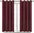 BGment Blackout Curtains for Bedroom - Grommet Thermal Insulated Room Darkening Curtains for Living Room, Set of 2 Panels (52 x 54 Inch, Burgundy)