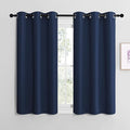 NICETOWN Blackout Curtain Panels, Window Treatment Energy Saving Thermal Insulated Solid Grommet Blackout Drapes/Draperies (Navy, 1 Pair, 42 by 48-inch)