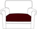 Easy-Going Stretch Cushion Cover Sofa Cushion Furniture Protector Sofa Seat Sofa slipcover Sofa Cover Soft Flexibility with Elastic Bottom (Chair Cushion,Wine)