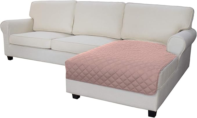Easy-Going Sectional Couch Covers for Dogs L Shape Sofa Cover Reversible Sofa Slipcover Chaise Lounge Cover Furniture Protector Cover for Pets Dog Cat (42 x 68 inches, Pink/Pink)
