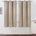 LEMOMO Khaki Thermal Blackout Curtains/38 x 63 Inch/Set of 2 Panels Room Darkening Curtains for Bedroom