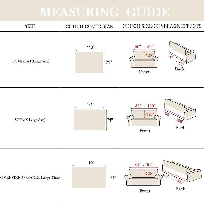 HANDONTIME Beige Couch Covers for 3 Cushion Couch - Cute Daisy Lace Pet Protector - Thick Chenille - 71" X134"