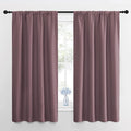 NICETOWN Blackout Curtains for Living Room, Darkening Window Curtain Panels, Easy-Care Solid Thermal Insulated Draperies/Drapes for Daughter Room (Dry Rose, 2 Panels, 42 by 63)