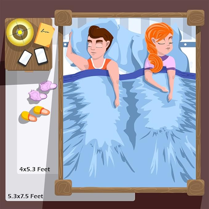 Amearea Premium Soft Fluffy Rug Modern Shag Carpet, 5' x 7', Fuzzy Plush Rugs for Living Room Bedroom Kids Room Home Decor, Nursery Non Slip Indoor Shaggy Carpets, White
