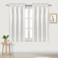 DWCN Blackout Curtains Thermal Insulated, Energy Saving & Noise Reducing Bedroom and Living Room Curtains, Ivory, W 42x L 54 Inch, Set of 2 Rod Pocket Curtain Panels