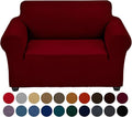 Joccun Christmas Stretch Chair Couch Cover,1-Piece Sofa Slipcover Spandex Jacquard Fabric Sofa Covers with Elastic Bottom,Washable Furniture Protector for Dogs,Cats,Kids(Armchair,Red Dahlia)