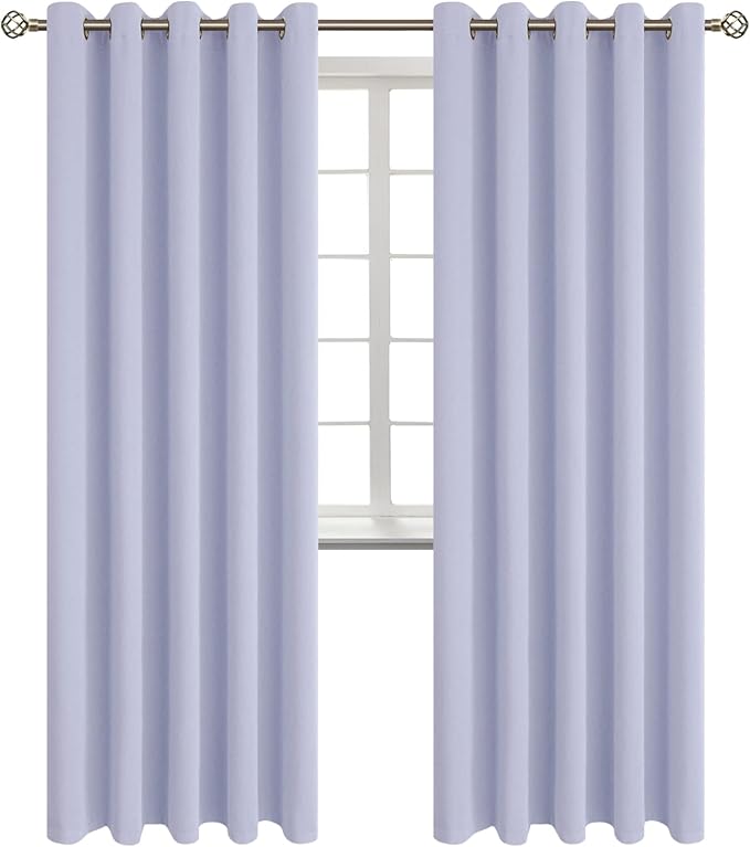 BGment Blackout Curtains - Grommet Thermal Insulated Room Darkening Bedroom and Living Room Curtains, Set of 2 Panels (70 x 84 Inch, Lavander)