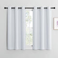 NICETOWN Room Darkening Draperies Curtains Panels, Window Treatment Thermal Insulated Grommet Room Darkening Curtains/Drapes for Bedroom (Greyish White, 2 Panels, W42" X L40")