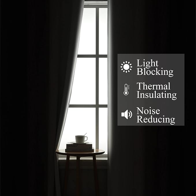 Estelar Textiler Purple and Greyish White Blackout Curtains & Drapes for Bedroom, Thermal Insulated Ombre Blackout Drapes, Room Darkening Energy Saving Curtains for Living Room, 42Wx63L, 2 Panels