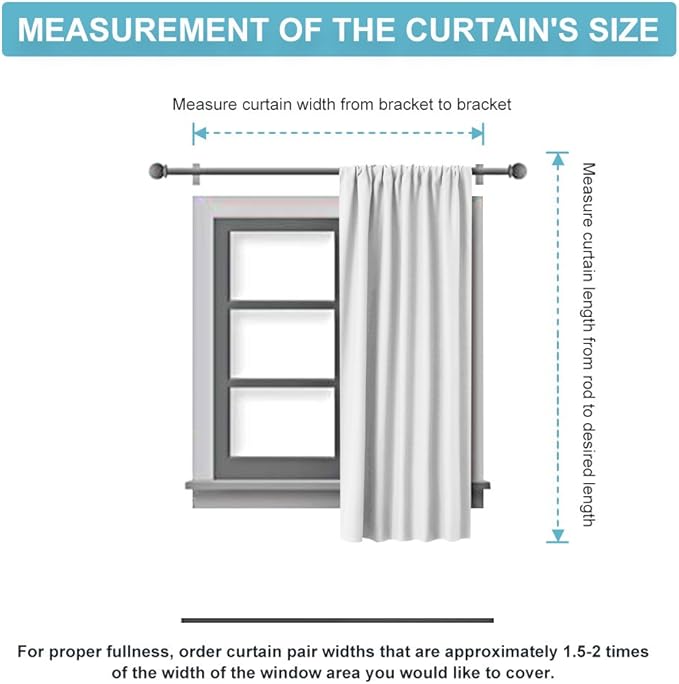 RYB HOME 54 inch Curtains for Living Room, Rod Pocket Thermal Insulated Small Window Drapes Room Darkening Shades for Bedroom Studio Dorm, W 42 x L 54 inch, Set of 2 Panels, Pure White