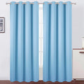 LEMOMO Blackout Curtains 52 x 90 Inch Long Sky Blue Curtains Set of 2 Panels Room Darkening Curtains for Bedroom and Living Room