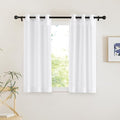 NICETOWN White Sheer Curtains 45 inches Long, Grommet Light Filtering Airy Voile Sheer Lightweight & Breathable Window Treatments for Kitchen/Cafe, W30 x L45, 2 Panels