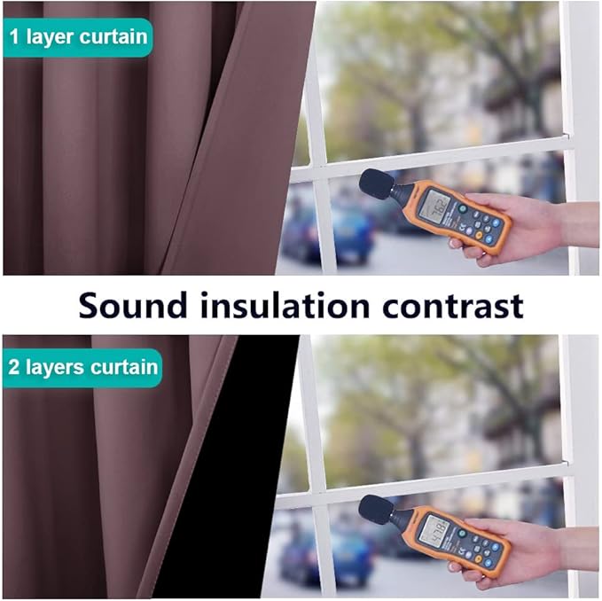 NICETOWN Dry Rose 100% Blackout Curtains 45 inches Long, 2 Thick Layers Completely Blackout Window Treatment Thermal Insulated Lined Drapes for Small Window (1 Pair, 42 inches Width Each Panel)