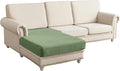 Couch Cover Velvet Chaise Cushion Cover for Sectional Sofas - Elastic L-Shaped Sofa Seat Covers Washable, Slipcover Protector (1-Piece, Avocado Green)