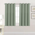 H.VERSAILTEX Blackout Curtain for Living Room Small Window Kitchen Blackout Curtains 45 inch Length Energy Saving Solid Grommet Blackout Drape, One Panel, Cyan, 52" W x 45" L