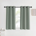 NICETOWN Bedroom Curtain Panels Blackout Draperies, Sage Green, 1 Pair, 34 by 40-inch, Thermal Insulated Solid Grommet Blackout Curtains/Drapes